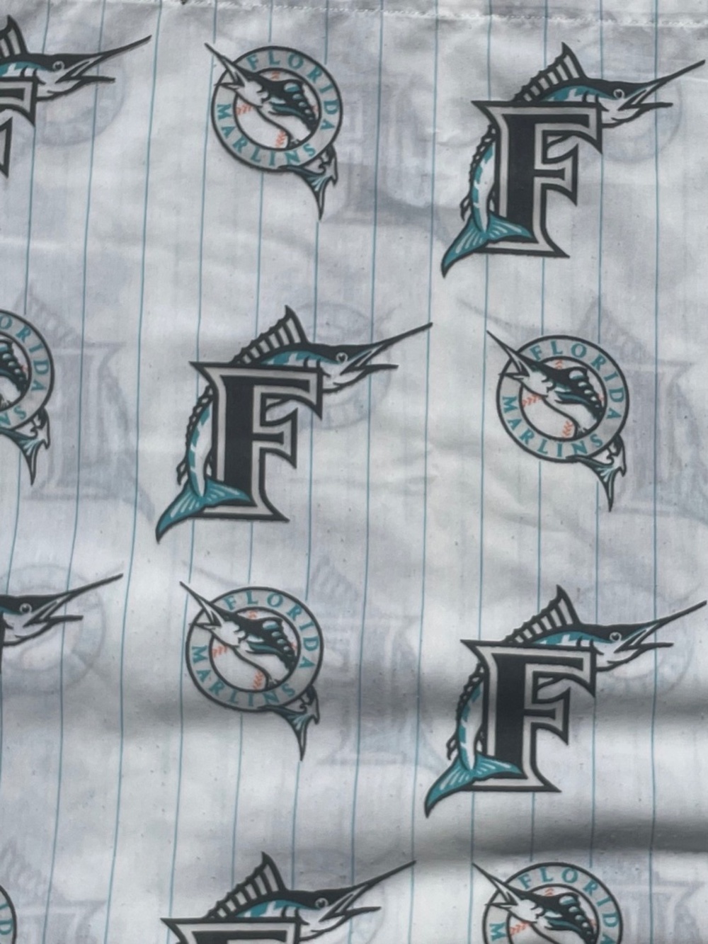 Florida Marlins Flat Twin Sheet Vintage